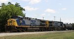 CSX 164 & 134 lead train F728 towards the yard